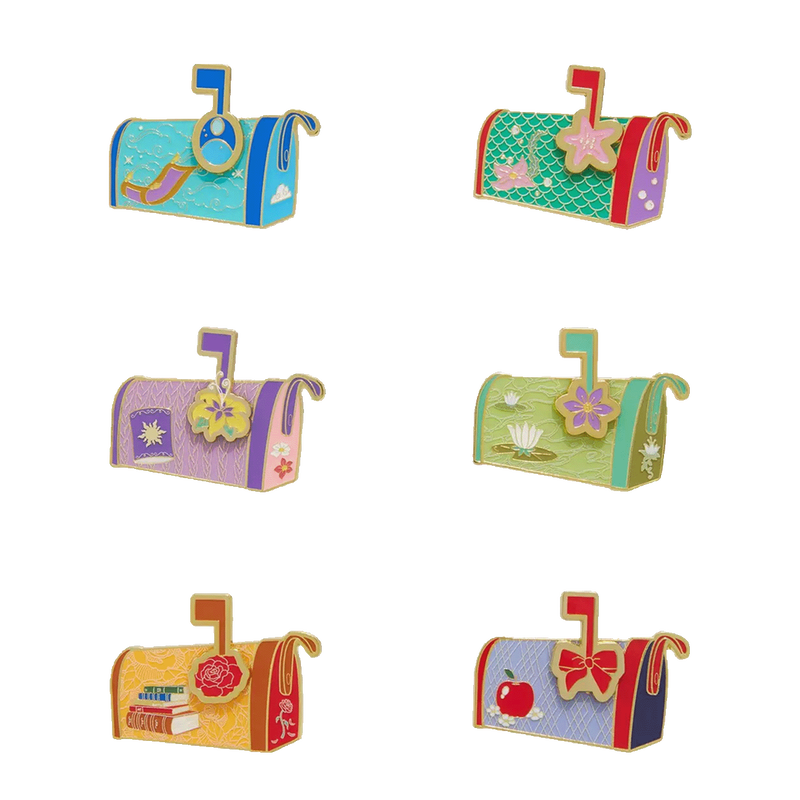 Disney Princess Mailbox Box with Moving Flag Mystery Pin, , hi-res view 1